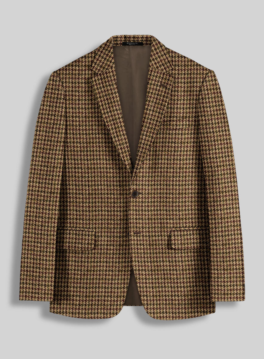 Harris Tweed Russet Houndstooth Jacket - StudioSuits