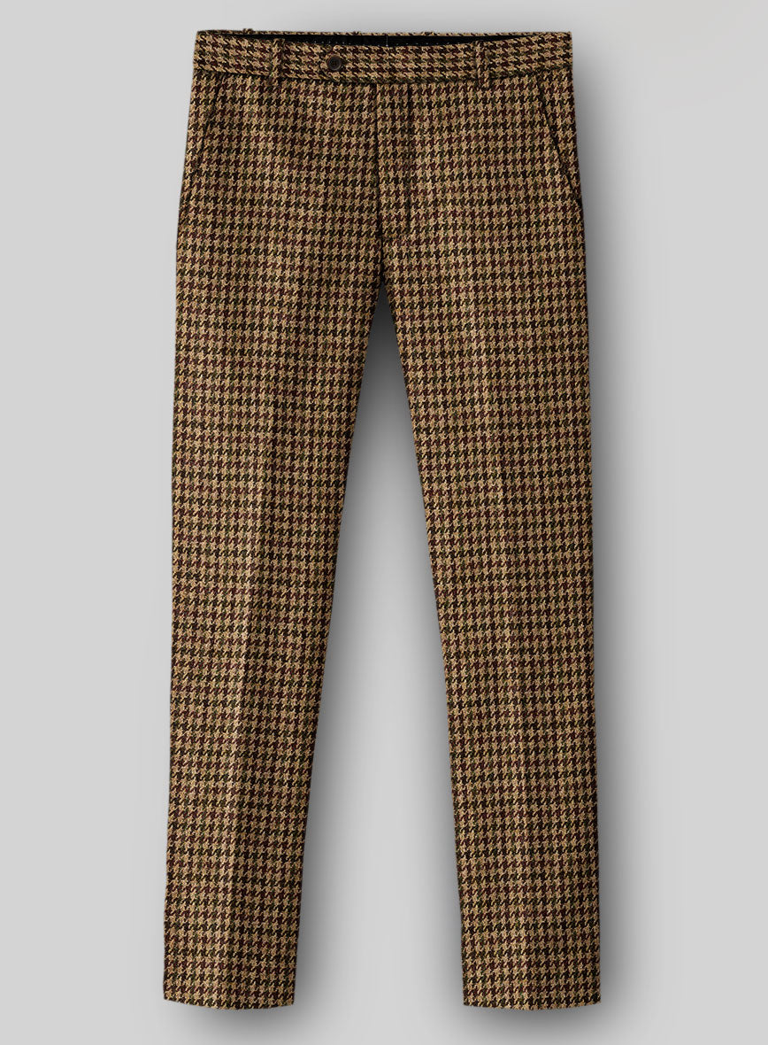 Harris Tweed Russet Houndstooth Pants - StudioSuits