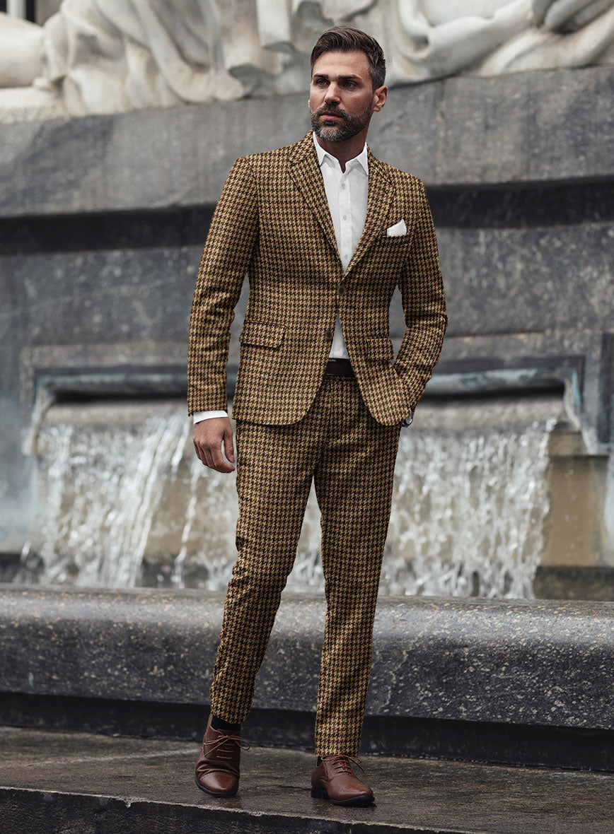 Harris Tweed Russet Houndstooth Suit - StudioSuits