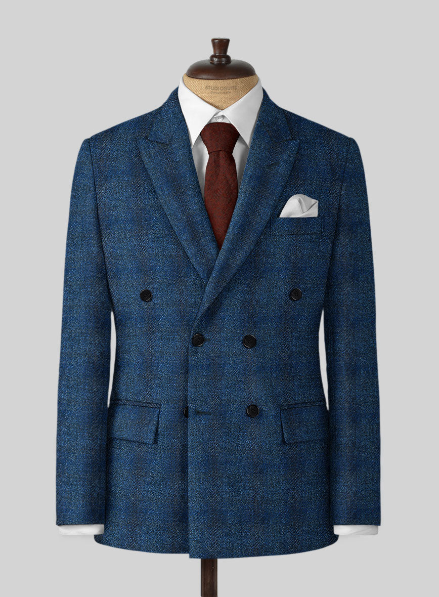 Harris Tweed Scot Blue Jacket - StudioSuits