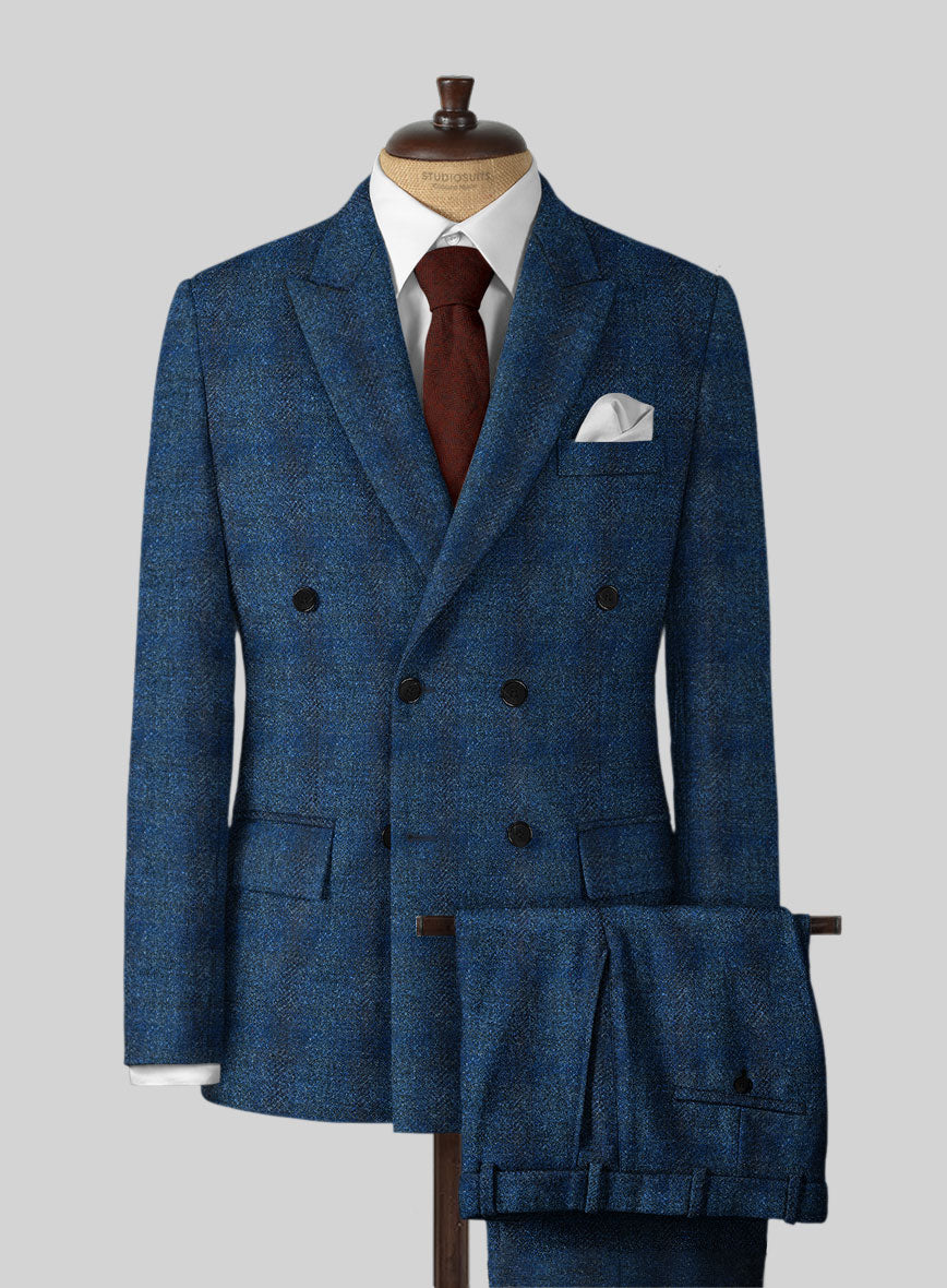 Harris Tweed Scot Blue Suit - StudioSuits