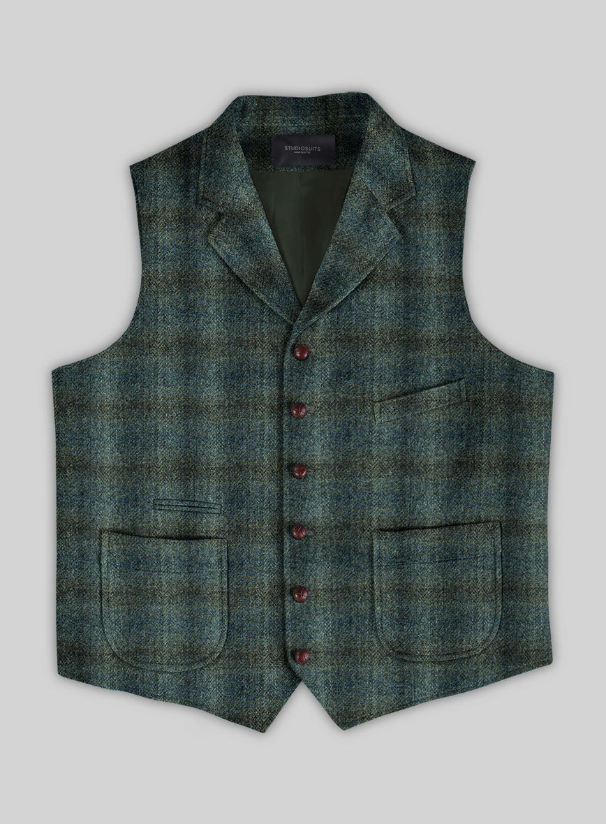 Harris Tweed Scot Green Hunting Vest