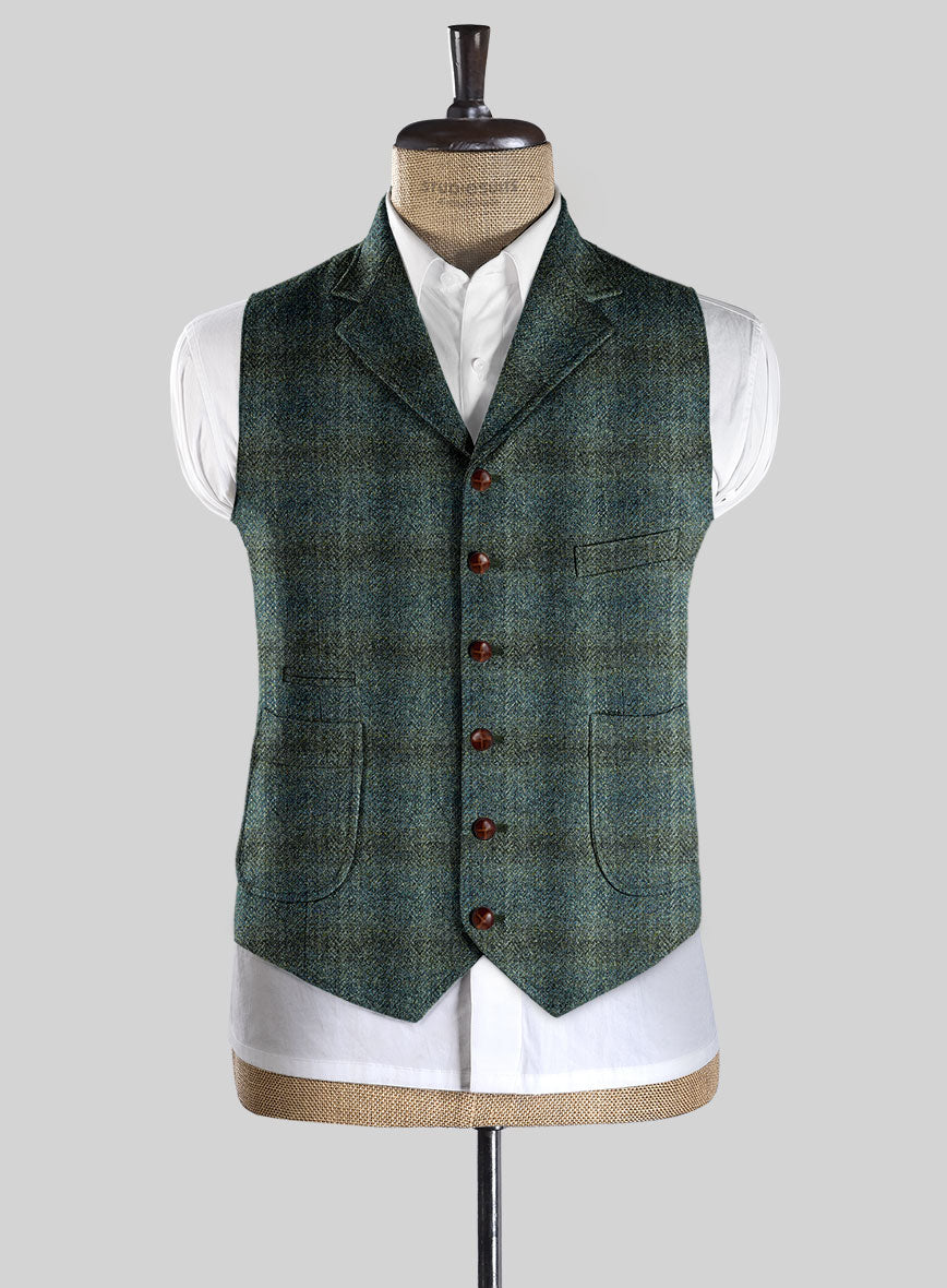 Harris Tweed Scot Green Hunting Vest