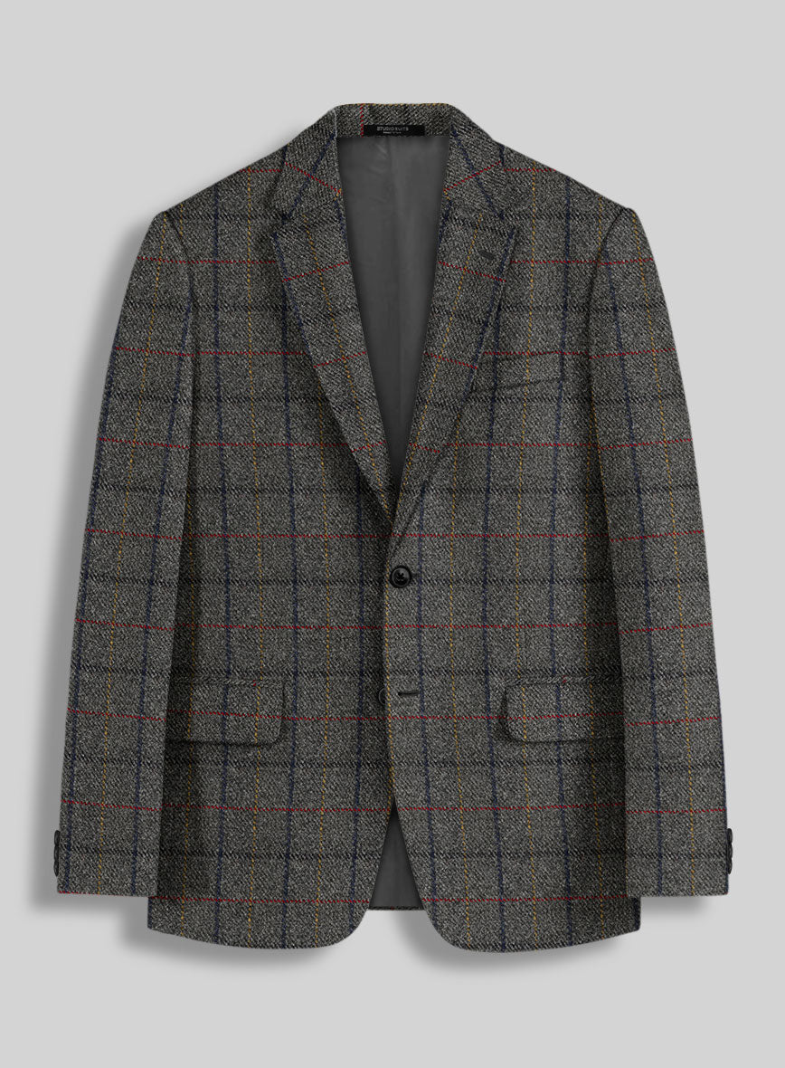 Harris Tweed Stormcrest Gray Jacket - StudioSuits