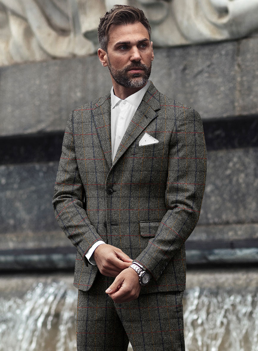 Harris Tweed Stormcrest Gray Jacket - StudioSuits