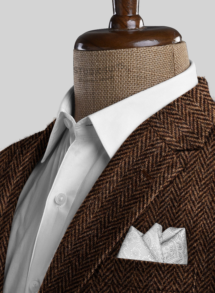 Harris Tweed Walnut Herringbone Jacket - StudioSuits