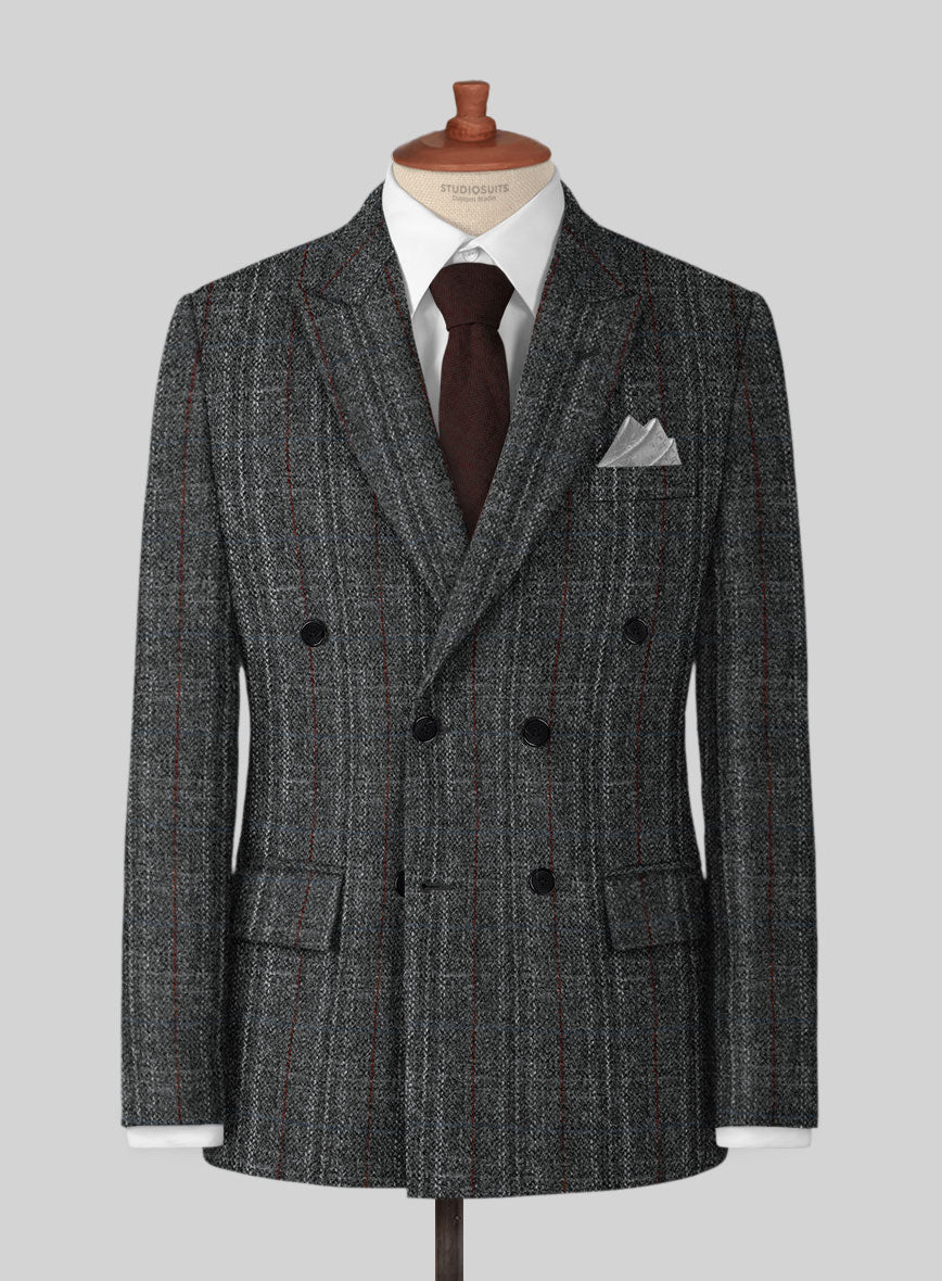 Harris Tweed Welsh Gray Jacket - StudioSuits