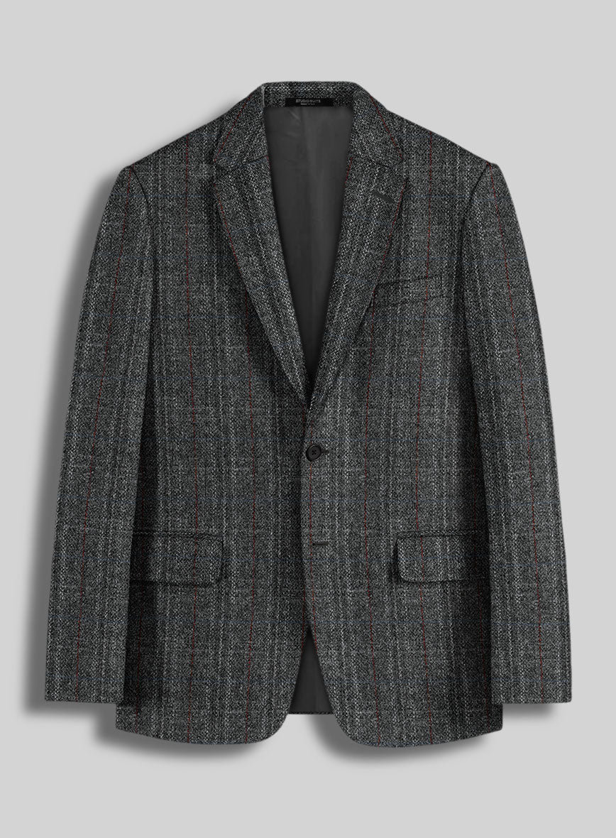 Harris Tweed Welsh Gray Jacket - StudioSuits