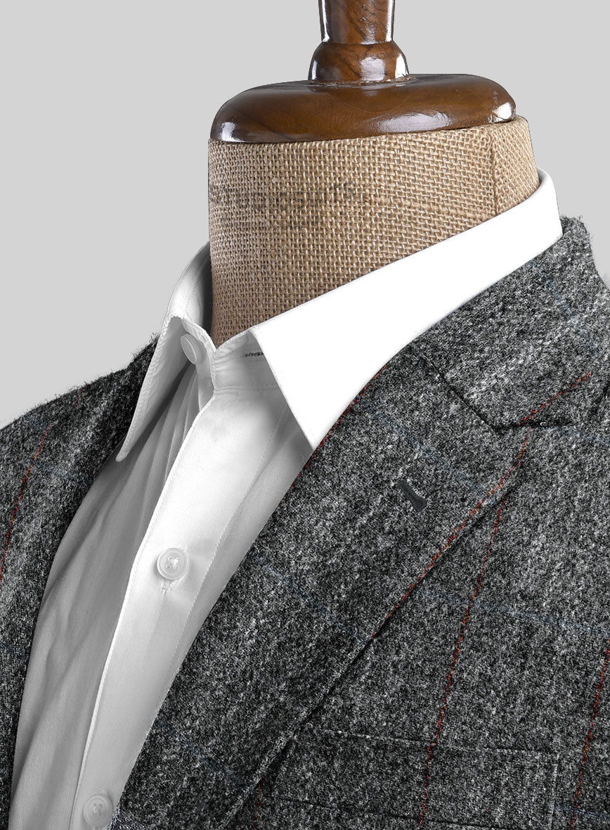 Harris Tweed Welsh Gray Jacket - StudioSuits