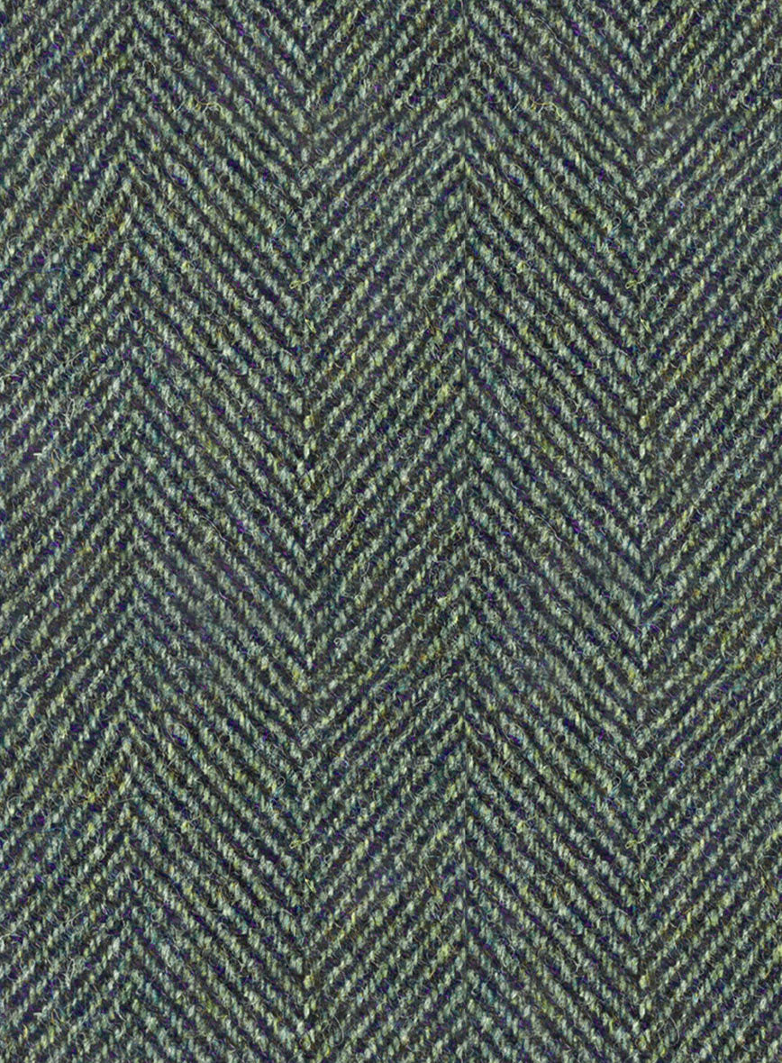 Harris Tweed Wide Herringbone Green Jacket