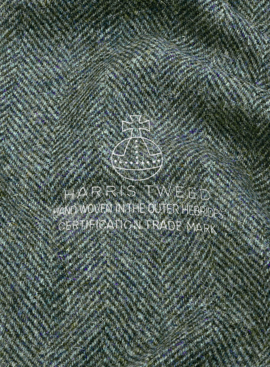 Harris Tweed Wide Herringbone Green Jacket