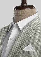 Houndstooth Light Gray Tweed Jacket - StudioSuits