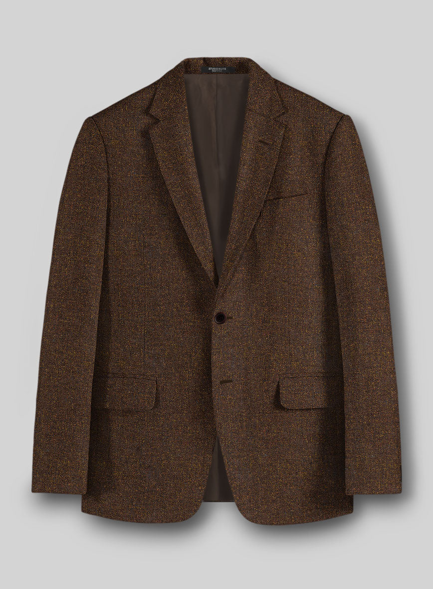 Heathered Brown Tweed Jacket - StudioSuits