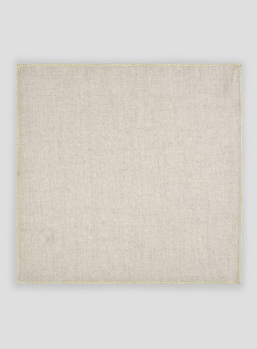 Linen Pocket Square - Heavy Linen Beige - StudioSuits