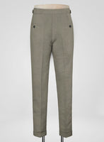 Heavy Linen Sage Green Highland Trousers - StudioSuits