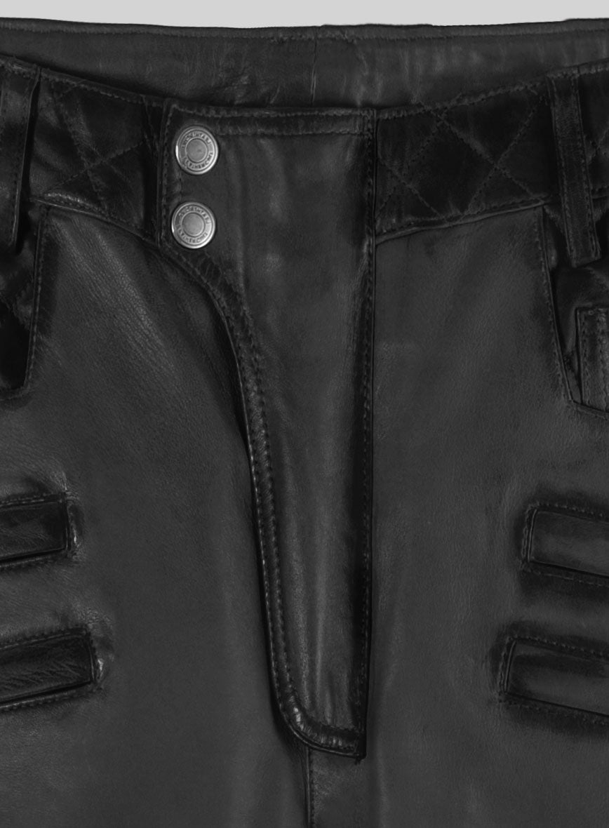 Hector Burnt Charcoal Leather Pants – StudioSuits