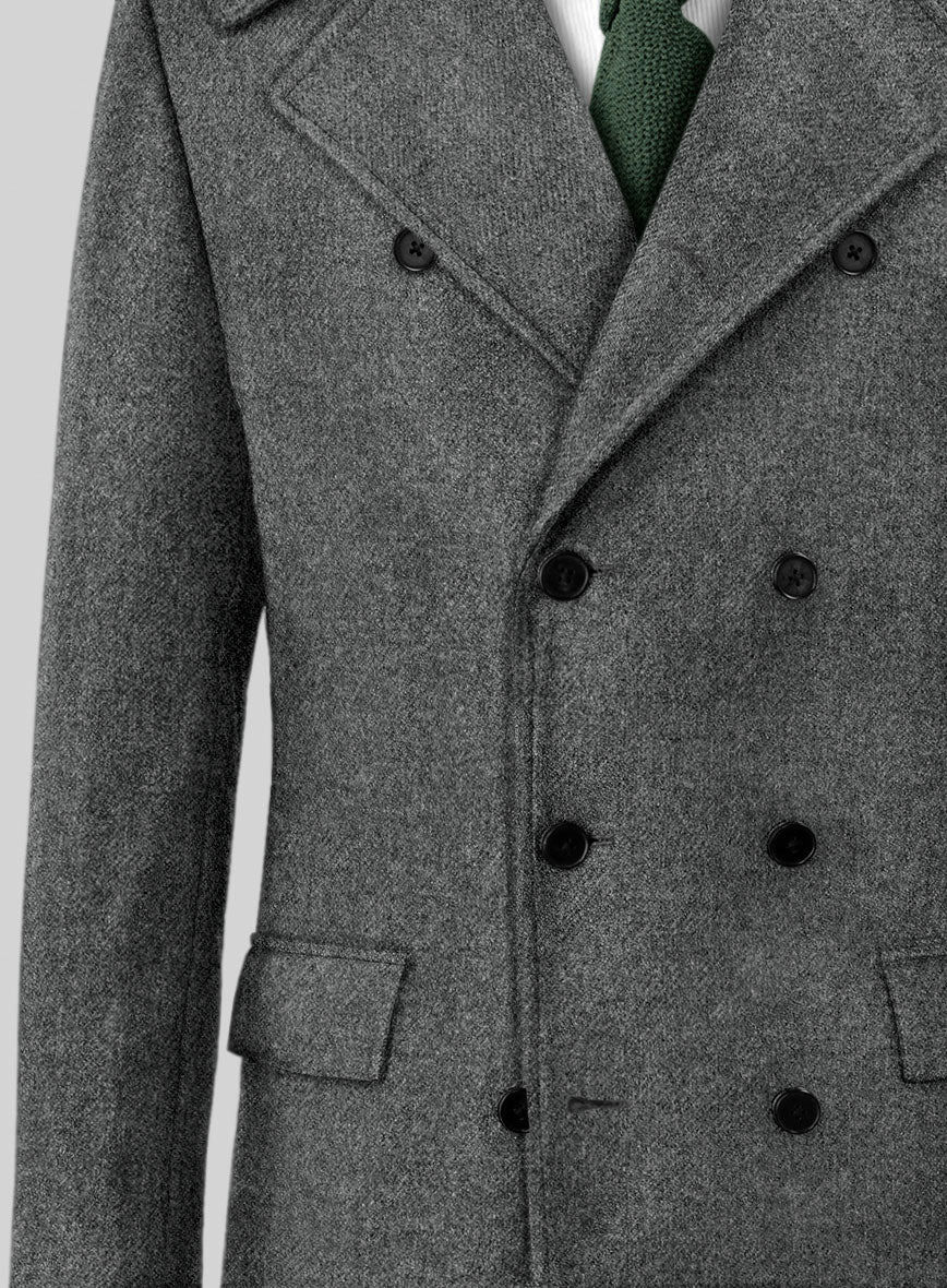 Highlander Gray Tweed GQ Overcoat - StudioSuits