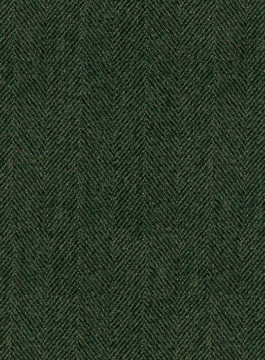 Highlander Heavy Green Herringbone Tweed Jacket - StudioSuits