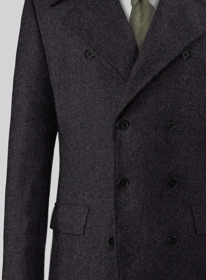 Highlander Charcoal Tweed GQ Overcoat - StudioSuits