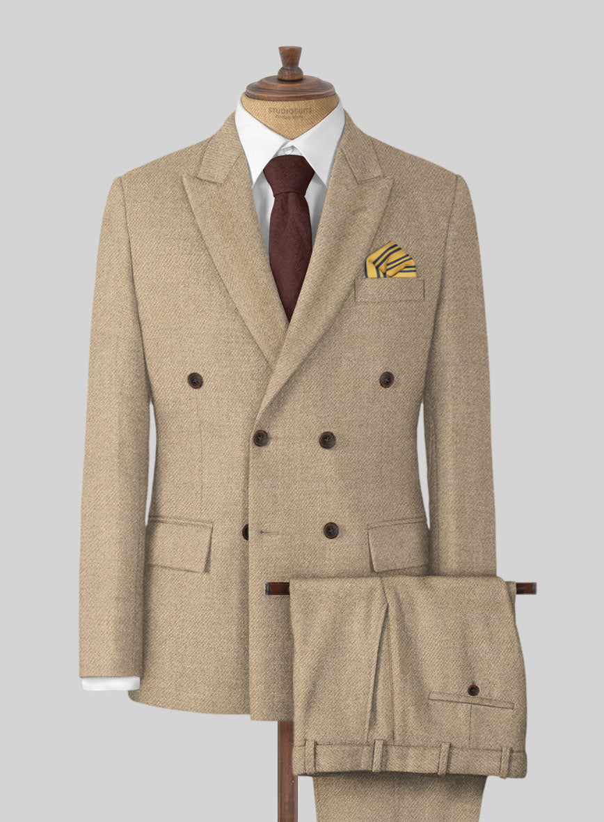 Highlander Beige Tweed Suit - StudioSuits