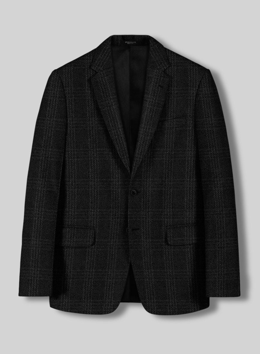 Highlander Black Tartan Tweed Jacket - StudioSuits