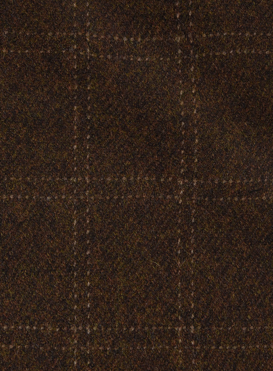 Highlander Brown Windowpane Tweed Jacket - StudioSuits