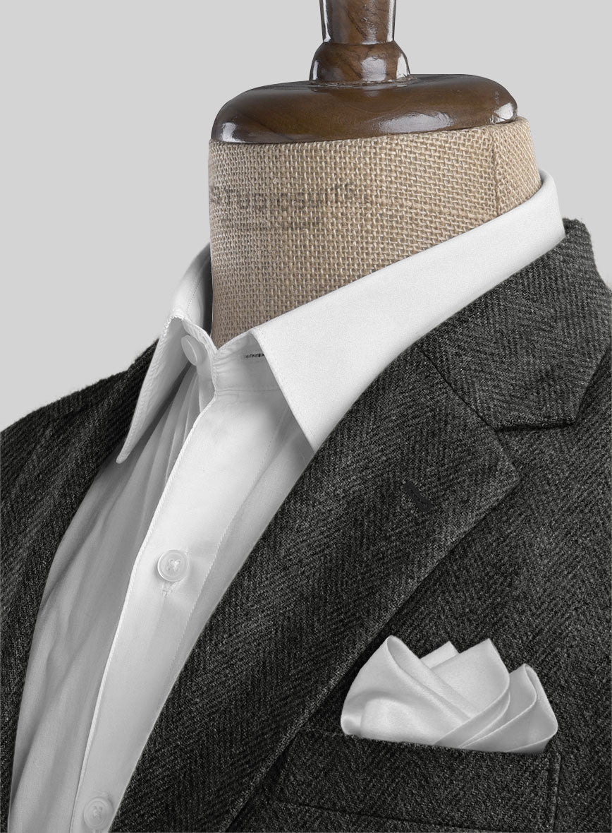 Highlander Charcoal Herringbone Tweed Jacket - StudioSuits