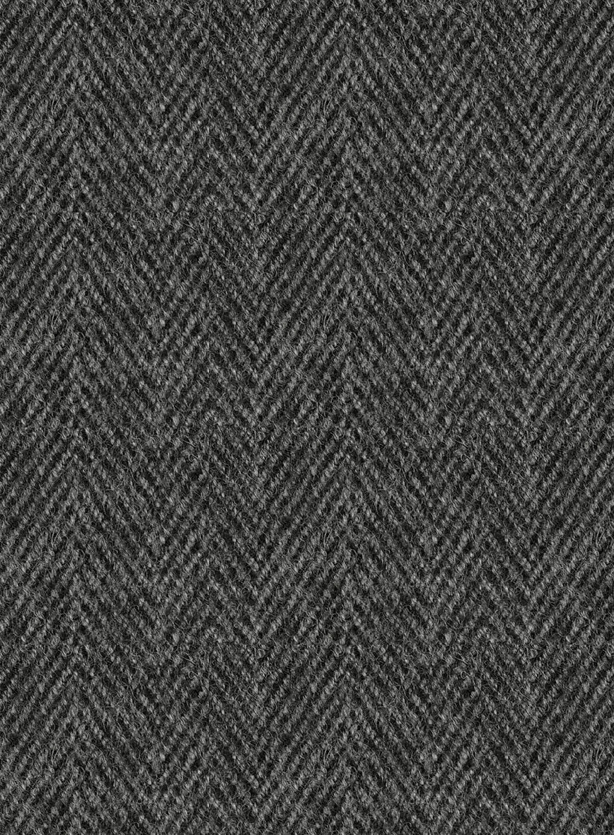 Highlander Charcoal Herringbone Tweed Jacket - StudioSuits