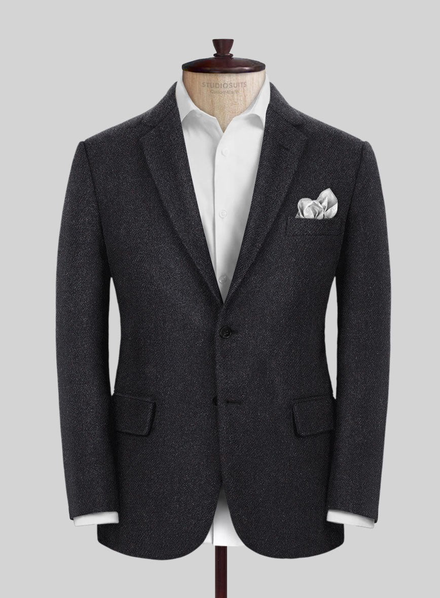 Highlander Charcoal Tweed Jacket - StudioSuits