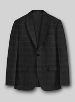 Highlander Charcoal Windowpane Tweed Suit - StudioSuits