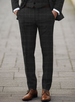 Highlander Charcoal Windowpane Tweed Suit - StudioSuits