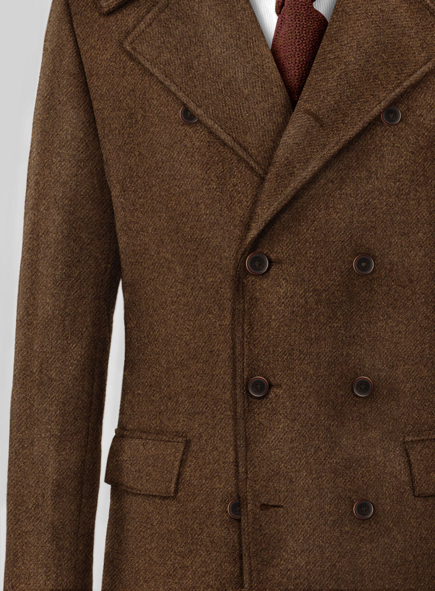 Highlander Coca Brown Tweed GQ Overcoat - StudioSuits