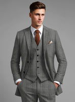 Highlander Gray Tartan Tweed Suit - StudioSuits