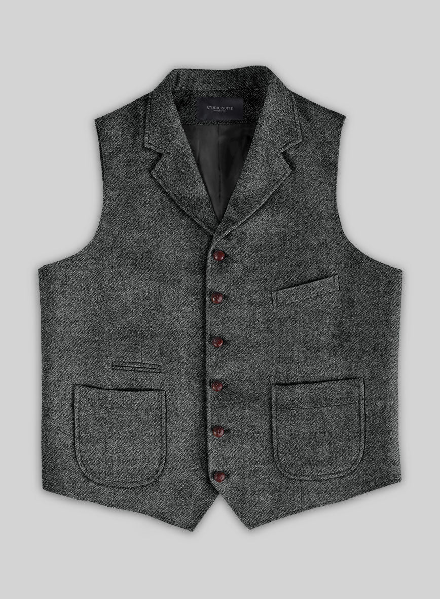 Highlander Gray Tweed Hunting Vest - StudioSuits