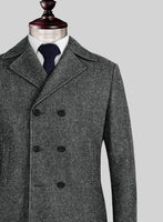 Highlander Gray Tweed Pea Coat - StudioSuits