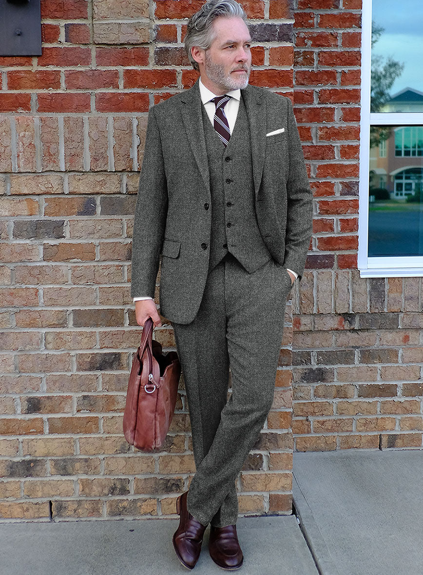 Highlander Gray Tweed Suit - StudioSuits