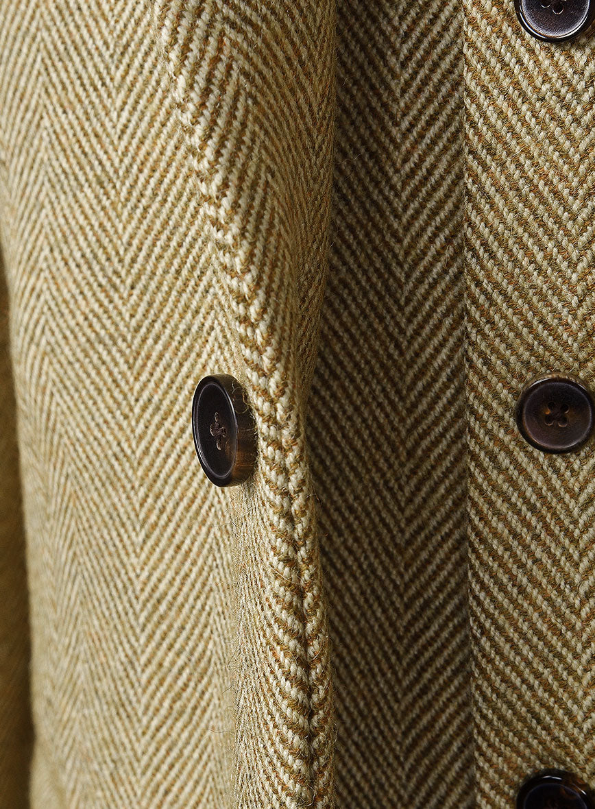 Highlander Heavy Beige Herringbone Tweed 3 Piece Suit - StudioSuits