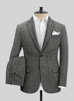 Highlander Heavy Black Houndstooth Tweed Suit - StudioSuits