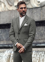 Highlander Heavy Charcoal Houndstooth Tweed Suit - StudioSuits