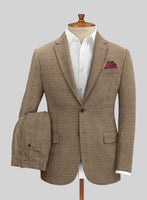 Highlander Heavy Dark Brown Houndstooth Tweed Suit - StudioSuits