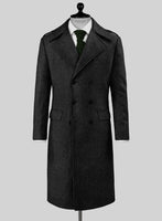 Highlander Heavy Heritage Charcoal Tweed GQ Overcoat - StudioSuits