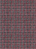 Highlander Heavy Maroon Houndstooth Tweed Jacket - StudioSuits