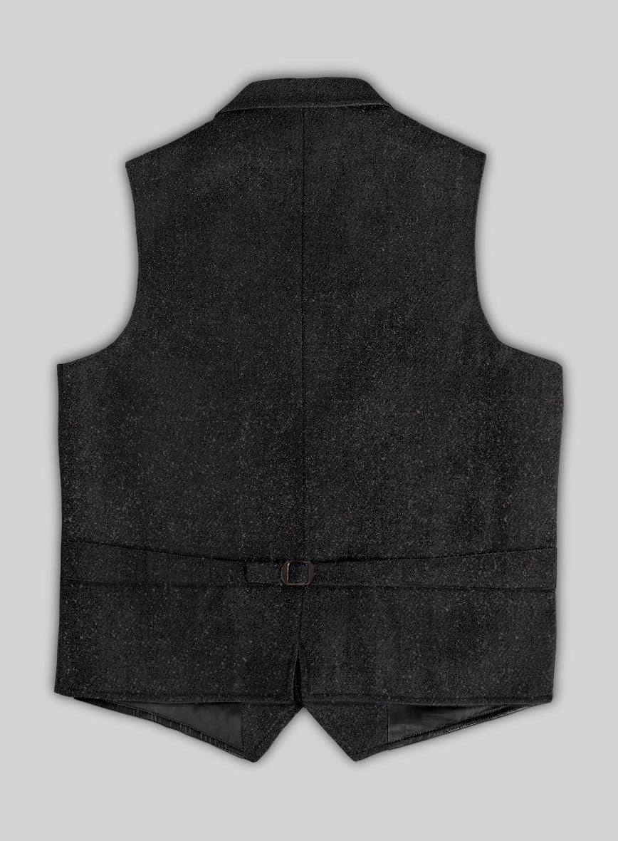 Highlander Heavy Heritage Charcoal Tweed Hunting Vest - StudioSuits