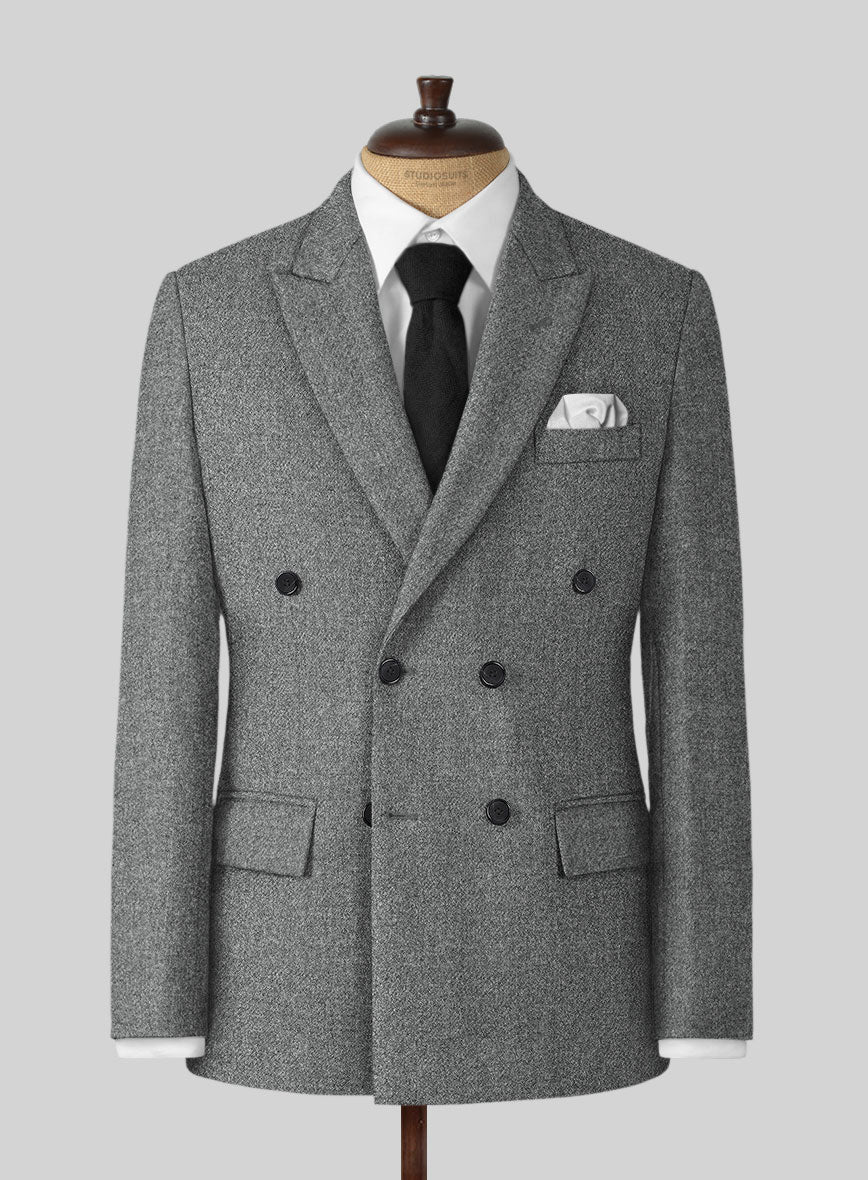 Highlander Light Gray Tweed Suit - StudioSuits