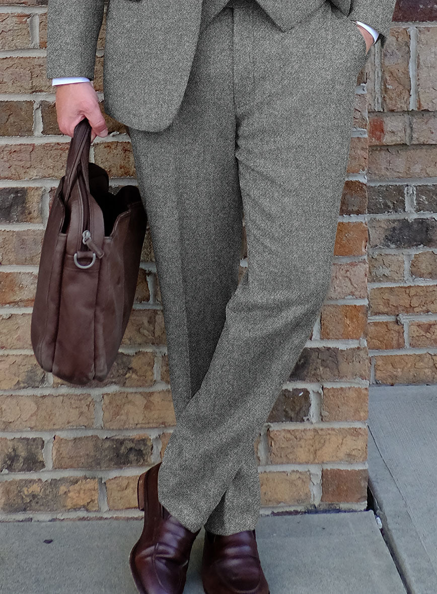 Highlander Light Gray Tweed Pants - StudioSuits