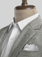 Highlander Light Gray Herringbone Tweed Suit - StudioSuits