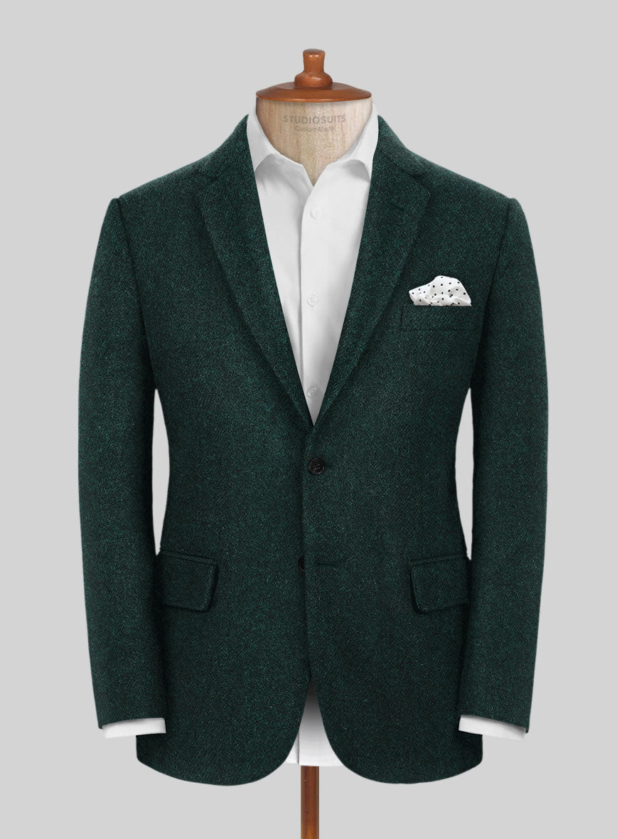 Highlander Melange Green Tweed Suit - StudioSuits