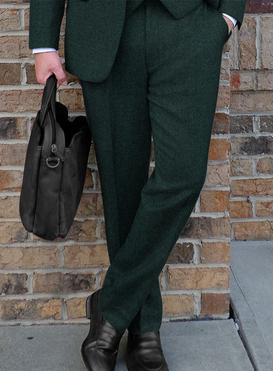 Highlander Melange Green Tweed Suit - StudioSuits