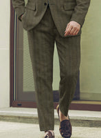 Highlander Olive Herringbone Tweed Suit - StudioSuits