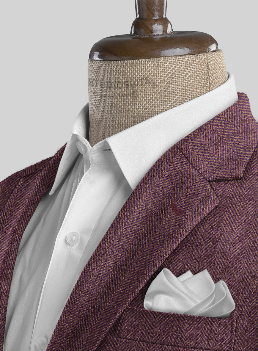 Highlander Purple Herringbone Tweed Jacket - StudioSuits